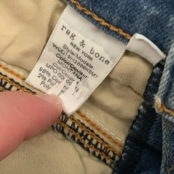 Rag & Bone Jane Super High Rise Skinny Jeans In Montana Size 25 NWT - Picture 12 of 12